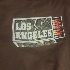 Sweet Lilac Brown Los Angeles Camo Matches Graphic Tank Top